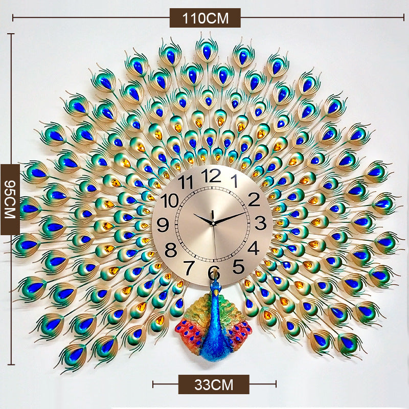 European Peacock Mute Clock Modern Home 3D DIY Living Room Decorative Wall Clock -preorder only about 45days European Peacock Mute Clock Modern Home 3D DIY Living Room Decorative Wall Clock -preorder only about 45days